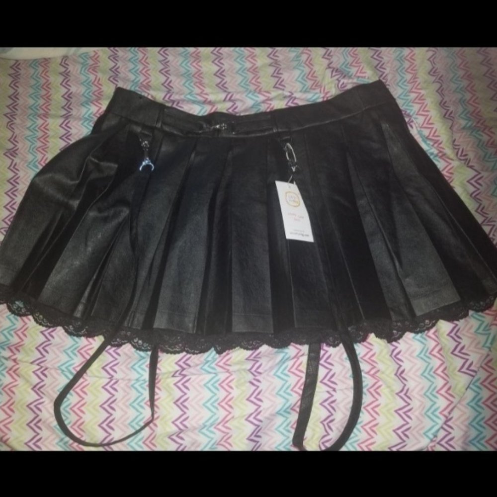 "Little For Big" Brand Black Skirt fits S/M Goth Egirl Lolita Emo